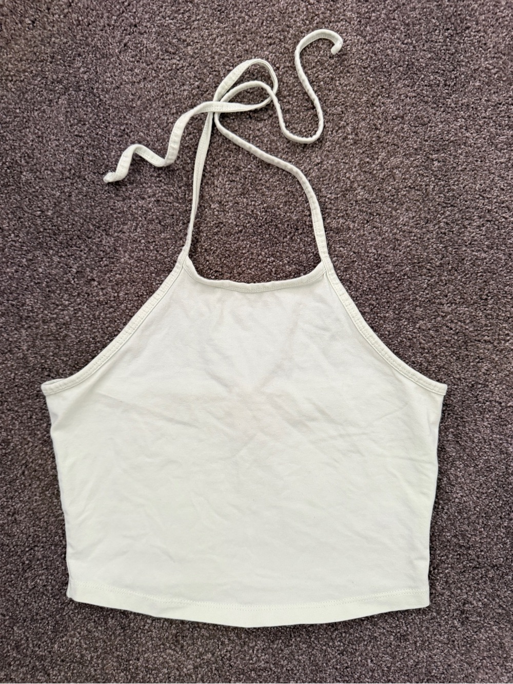BP light sage Halter Crop Tank Top